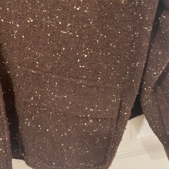 Chaus Women's Dark Brown Tweed wool chocolate brown jacket size 16 - Picture 5 of 6